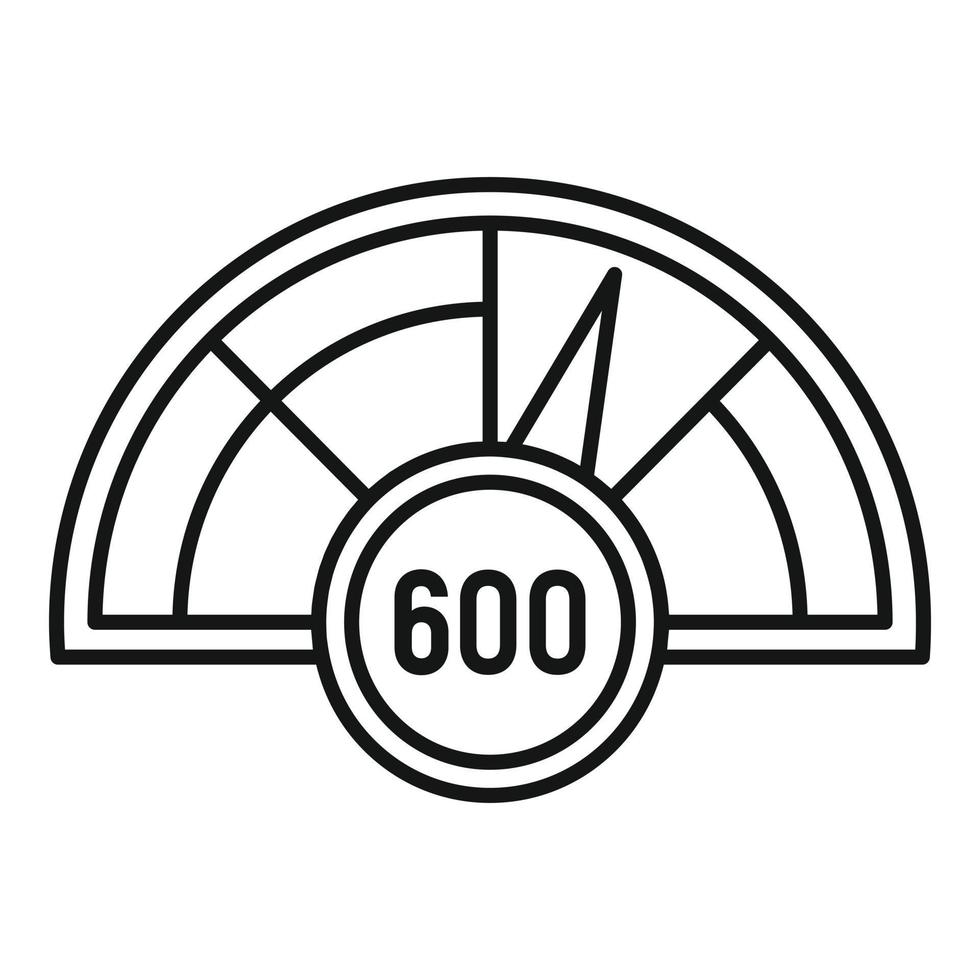 Poor level score icon, outline style vector