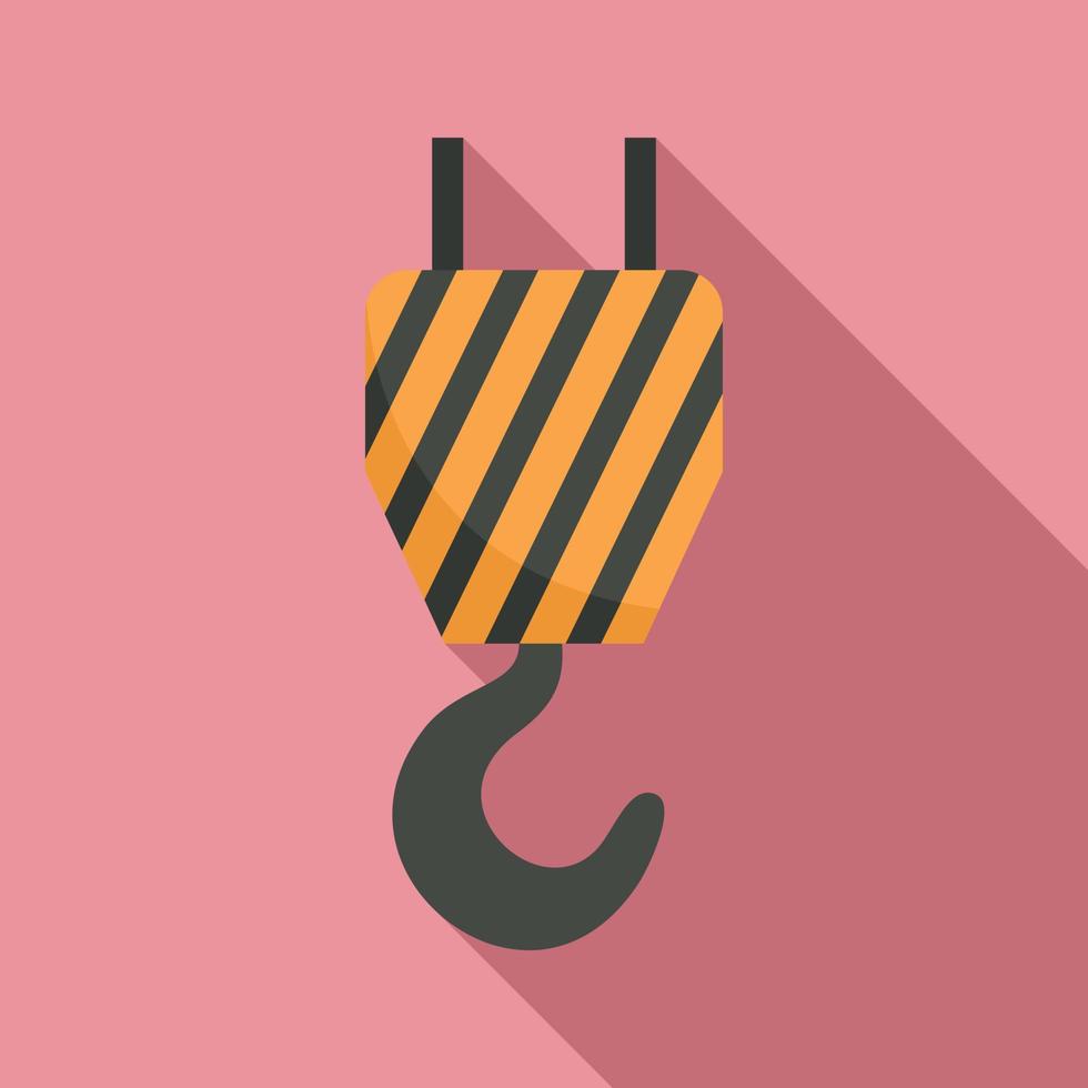 Aircraft repair crane hook icon, flat style vector