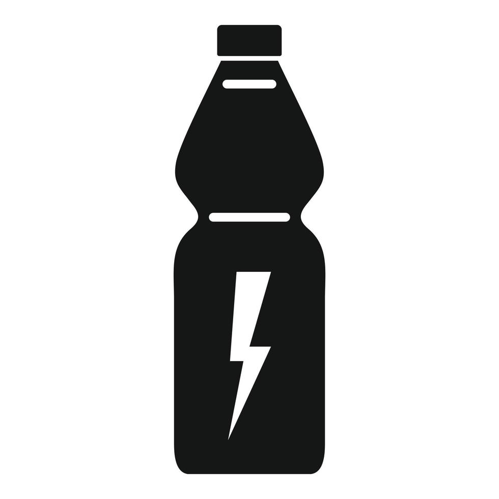 icono de botella de bebida energética, estilo simple vector