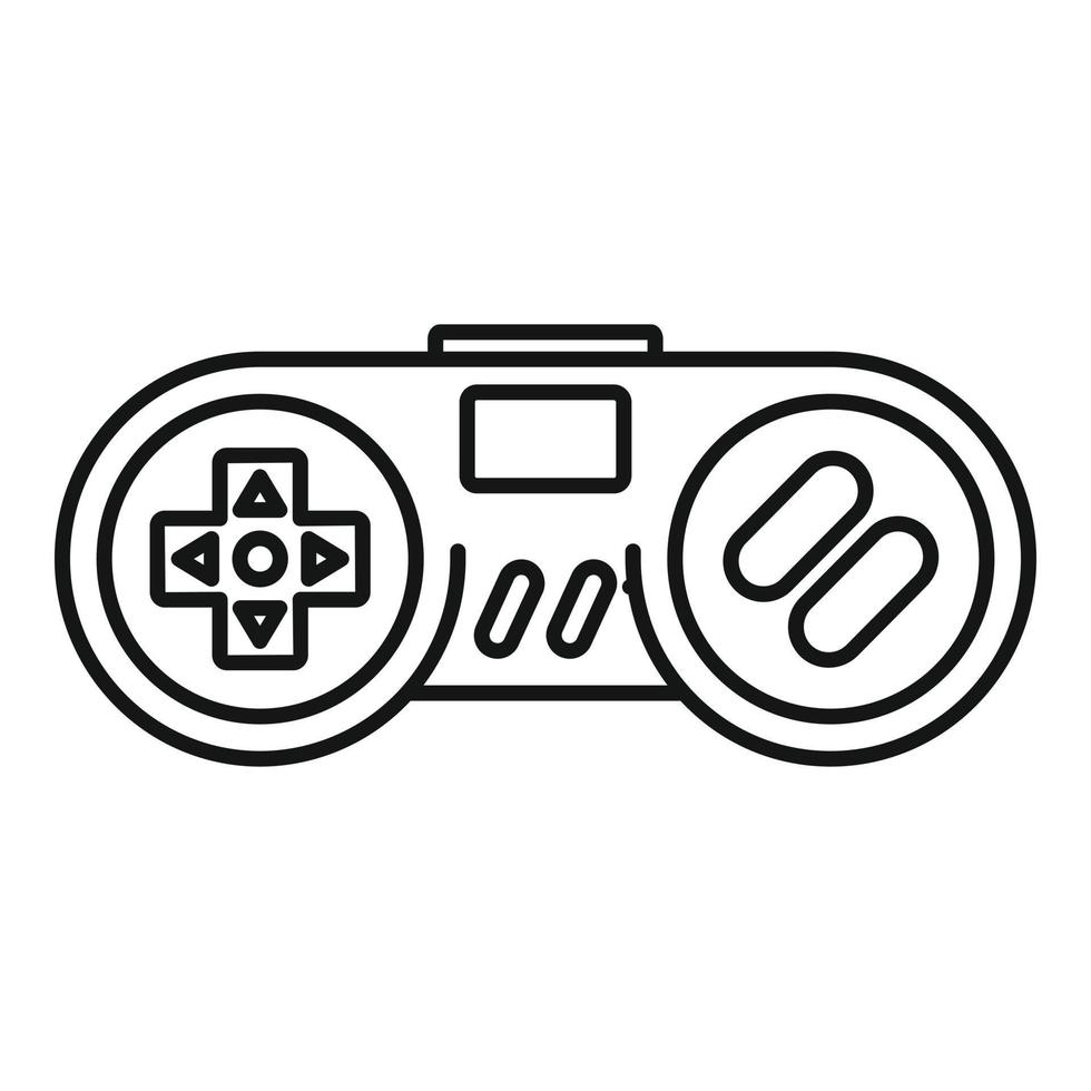 icono de controlador de juego de gadget, estilo de contorno vector