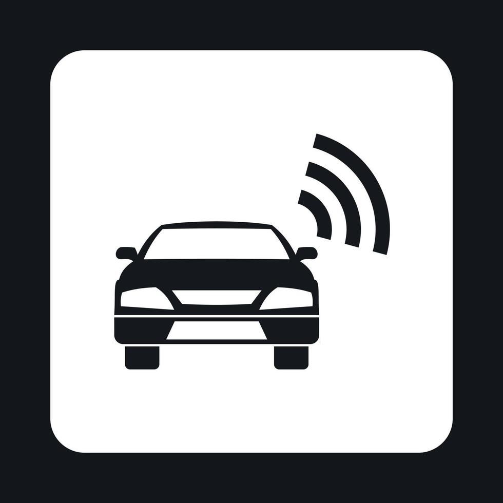 Ordering a taxi via JPS icon, simple style vector