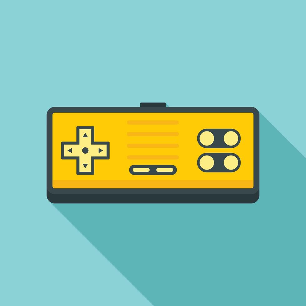 icono de gamepad de botón, estilo plano vector