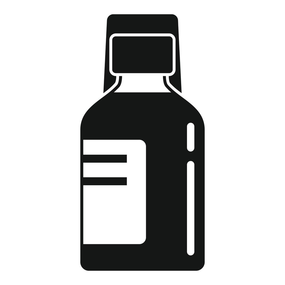 Baby cough syrup icon, simple style vector