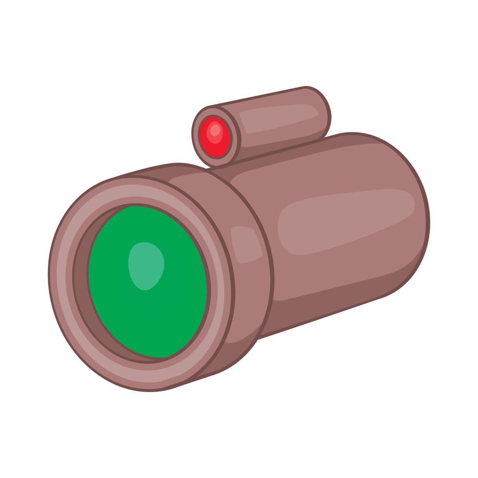 Sniper rifle telescope scope glass lens icon vector