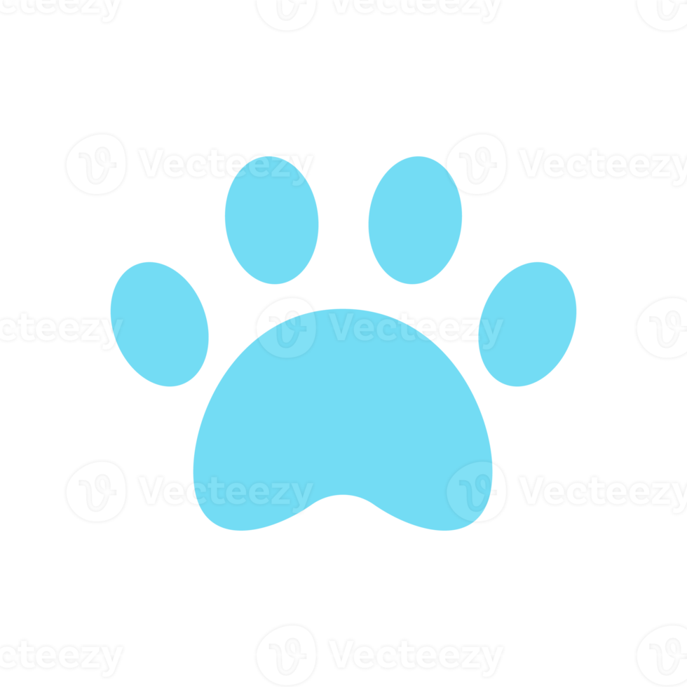 Dog and cat paws with sharp claws. cute animal footprints png