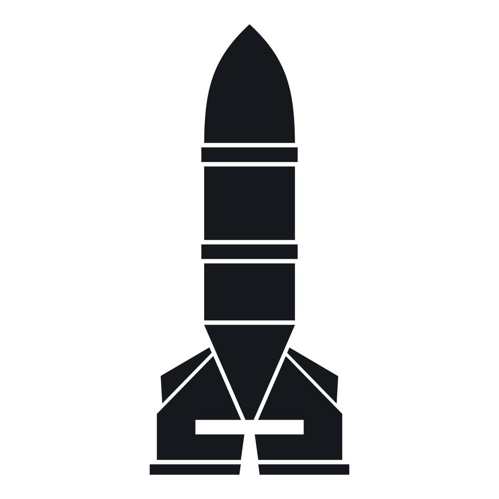 icono de cohete, estilo simple vector