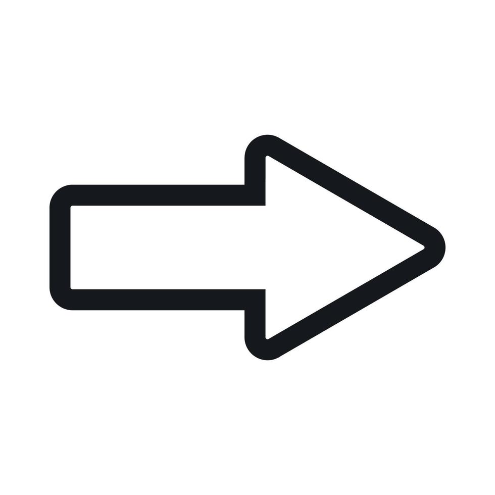 Cursor to right icon, simple style vector