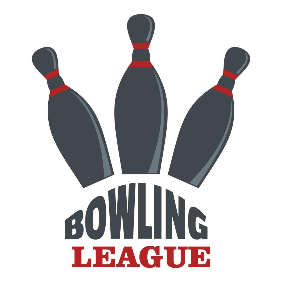 Bowling league logo, flat style 14628133 Vector Art at Vecteezy