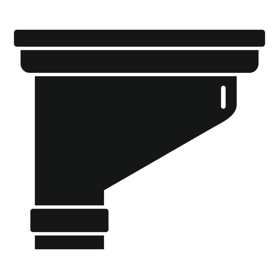 icono de canalón de la casa, estilo simple vector