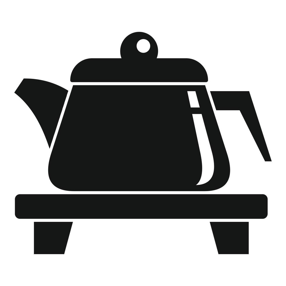 beba el icono de la ceremonia del té, estilo simple vector