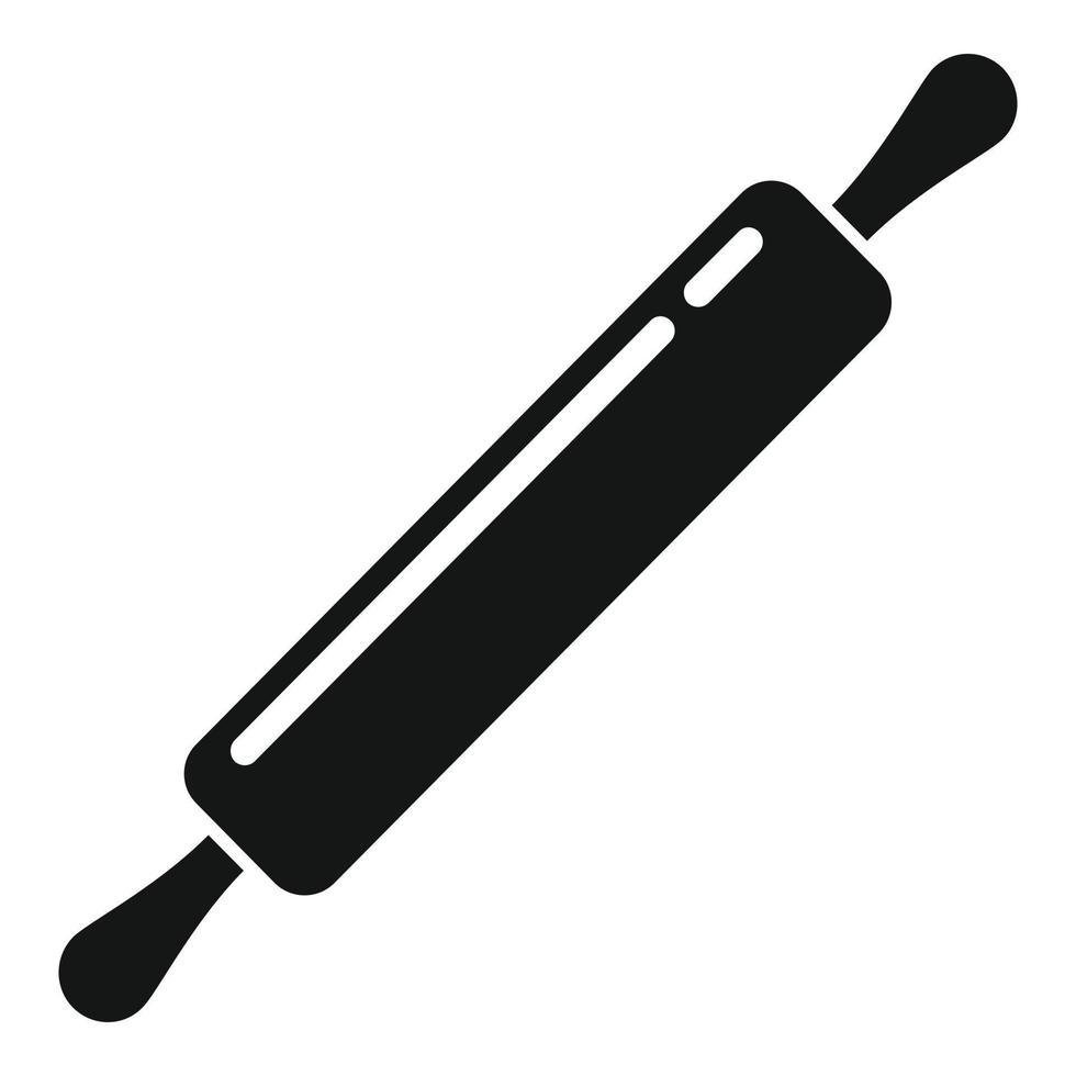 Wood cooker roll icon, simple style vector