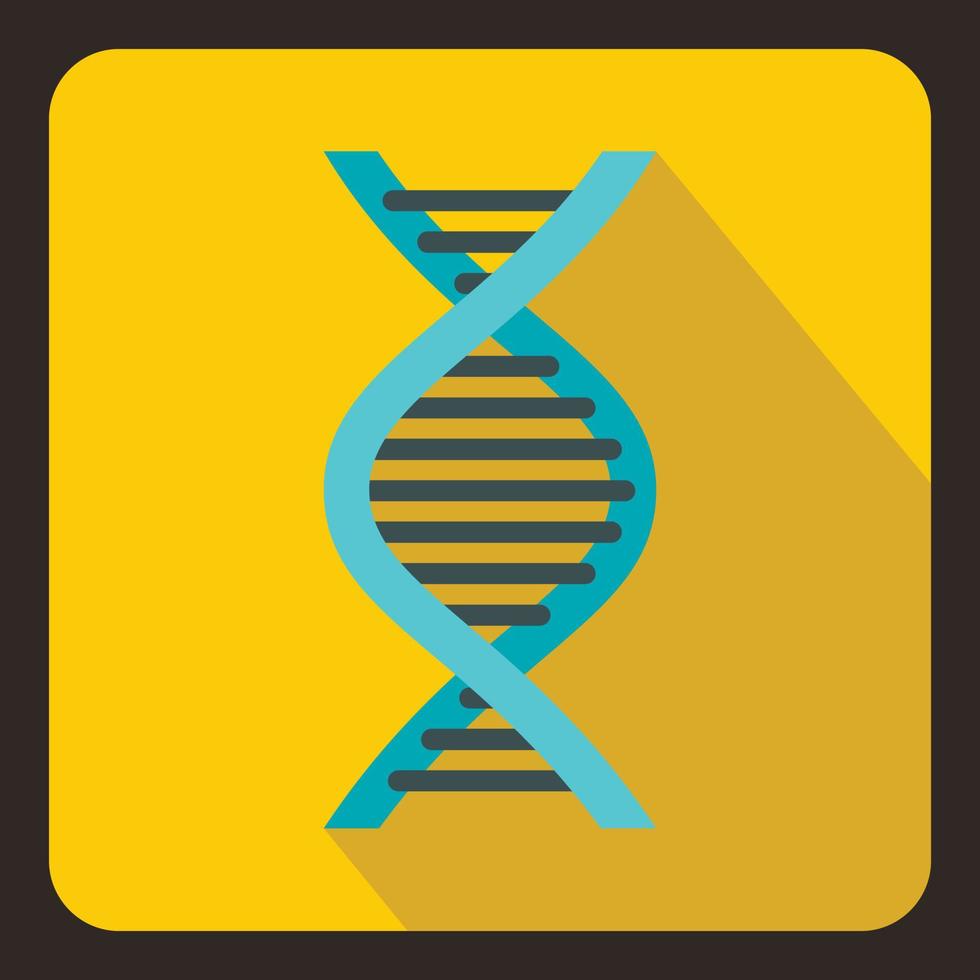 DNA icon, flat style vector