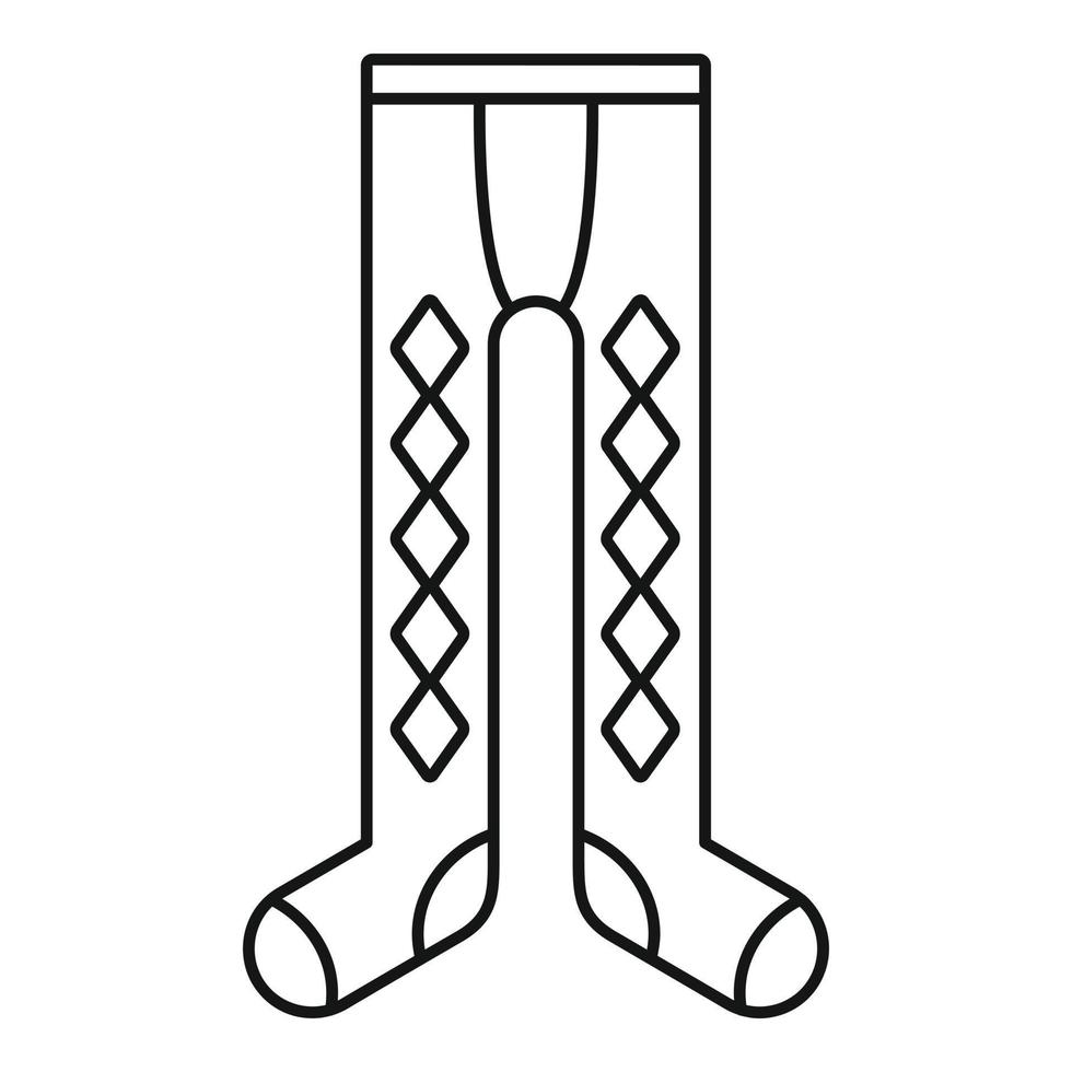 Cotton tights icon, outline style vector