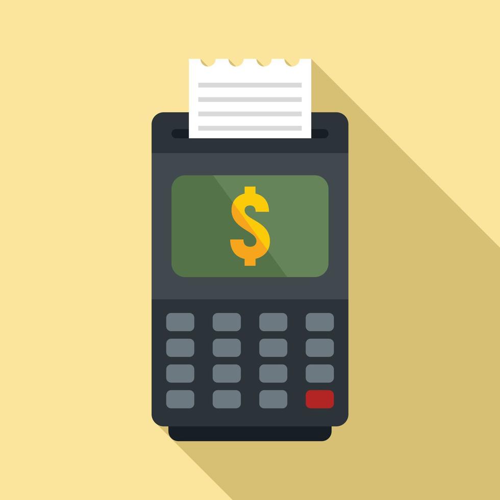 Money terminal icon, flat style vector