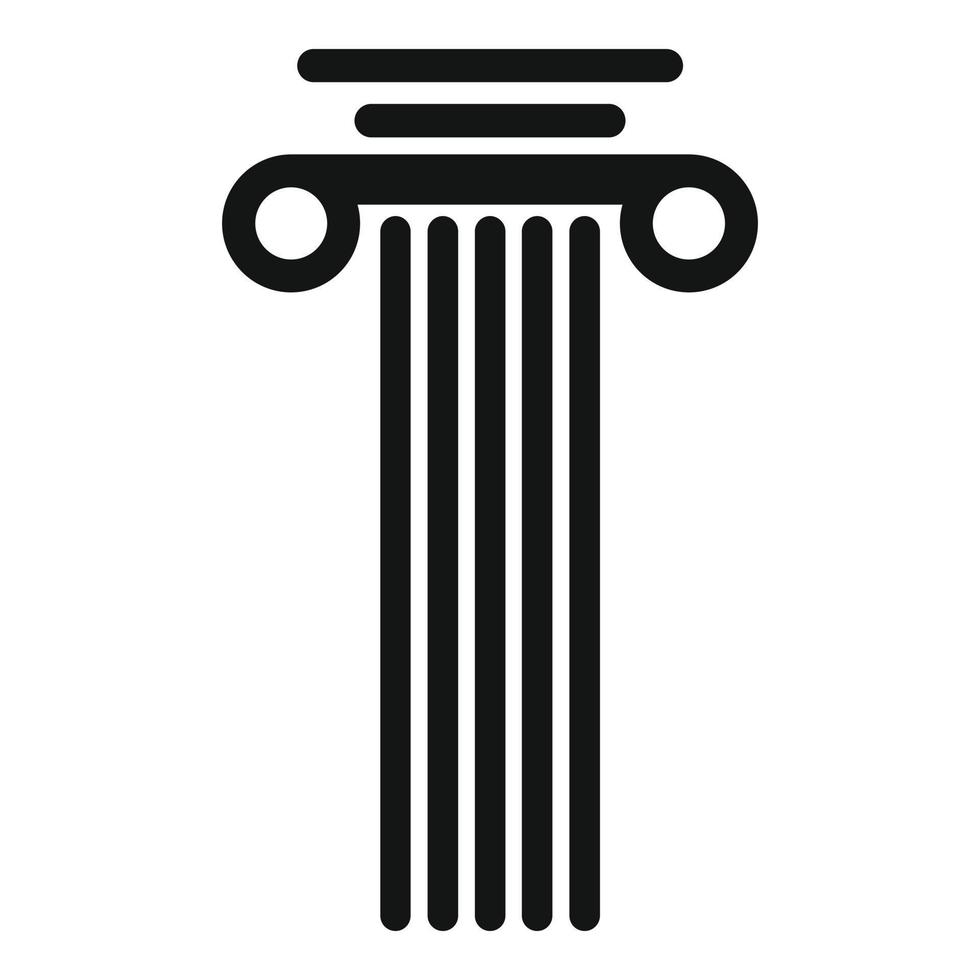 Square column icon, simple style. vector