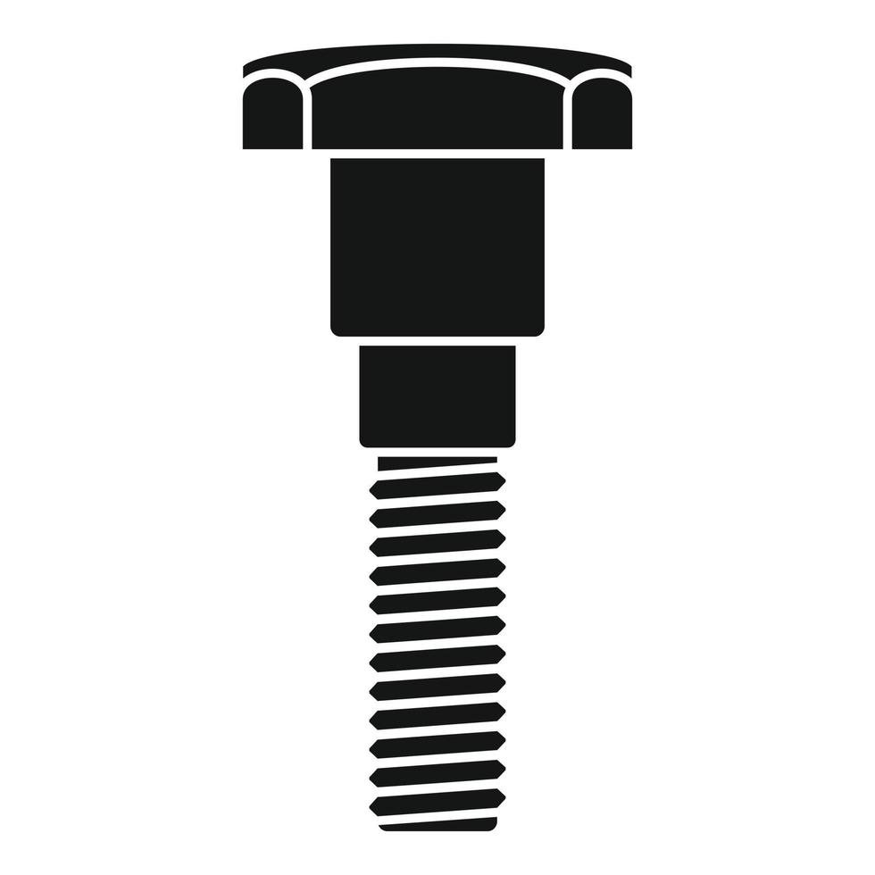 icono de perno de tornillo de abrazadera, estilo simple vector