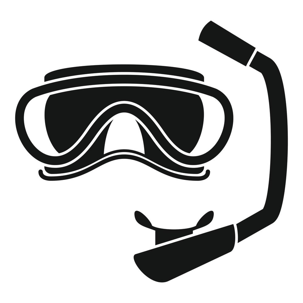 Diving mask icon, simple style vector