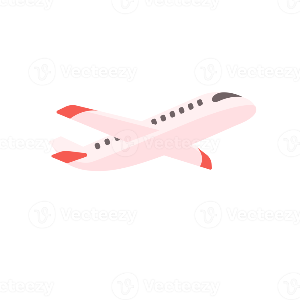 Passenger plane flying in the sky side view. travel concept png