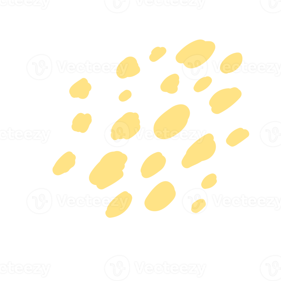 handgetekende groep gouden stippen voor de minimalistische stijldecoratie van de wenskaart png