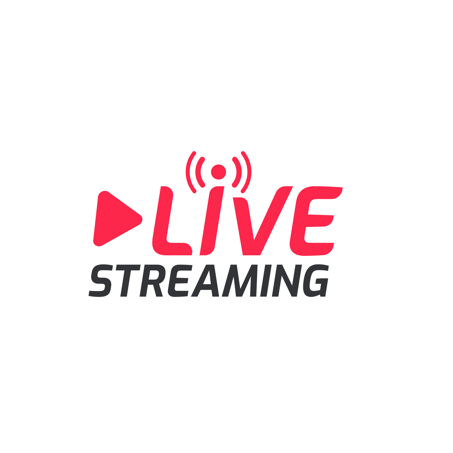 Live streaming symbol set Online broadcast icon The concept of live
