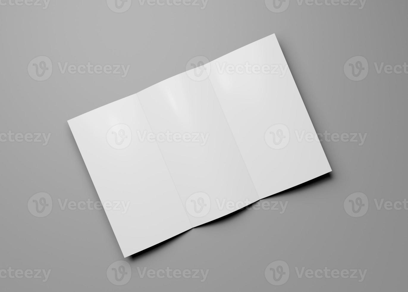 Trifold brochure or invitation mockup photo