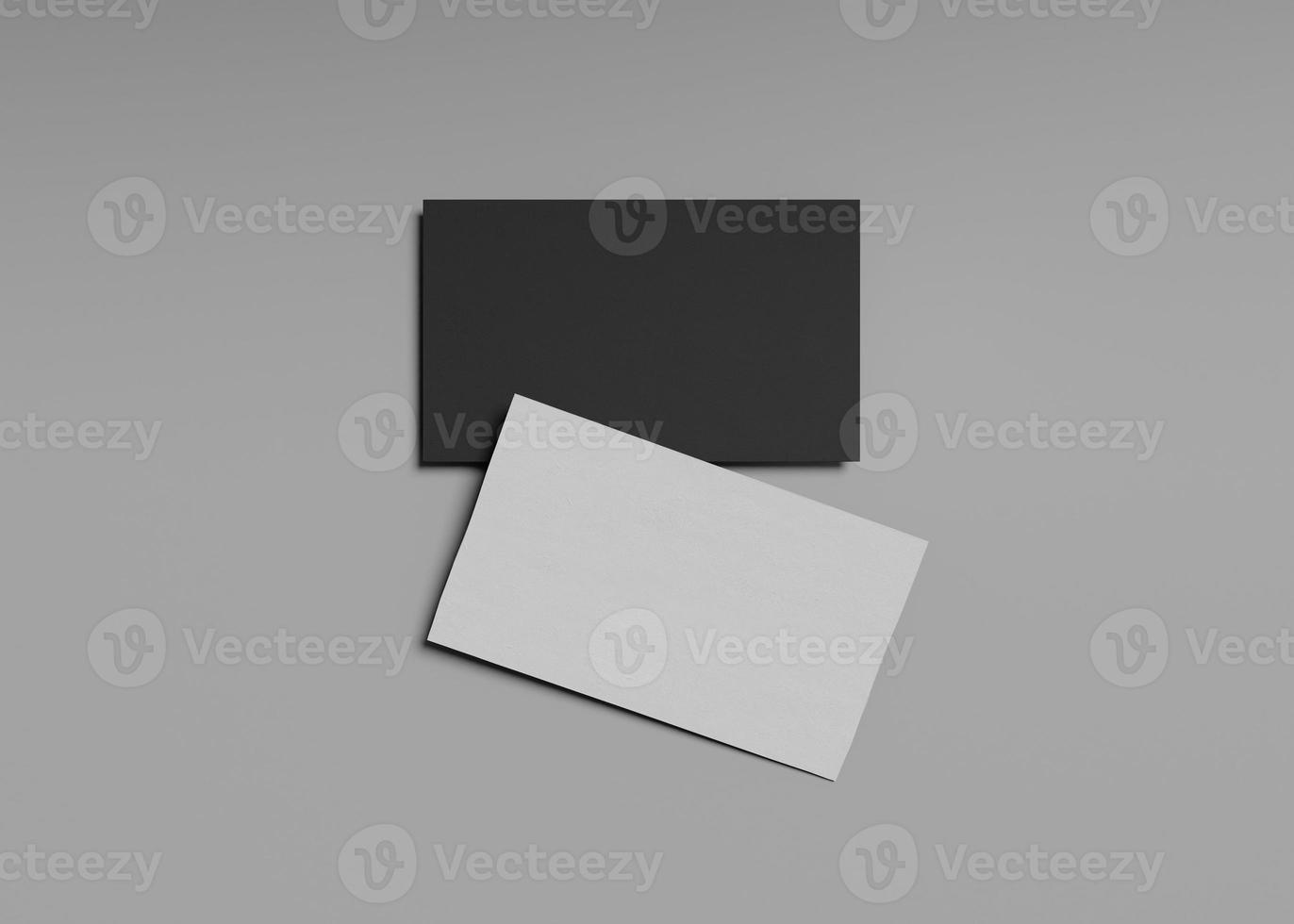 Black and white business cards blank photo