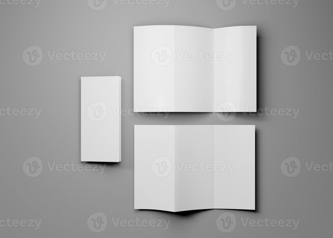 Trifold brochure or invitation mockup photo