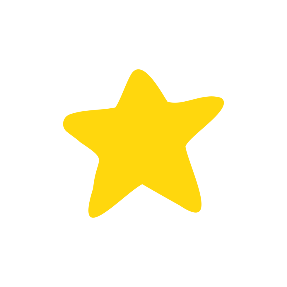 yellow star shape collection night sky decoration png