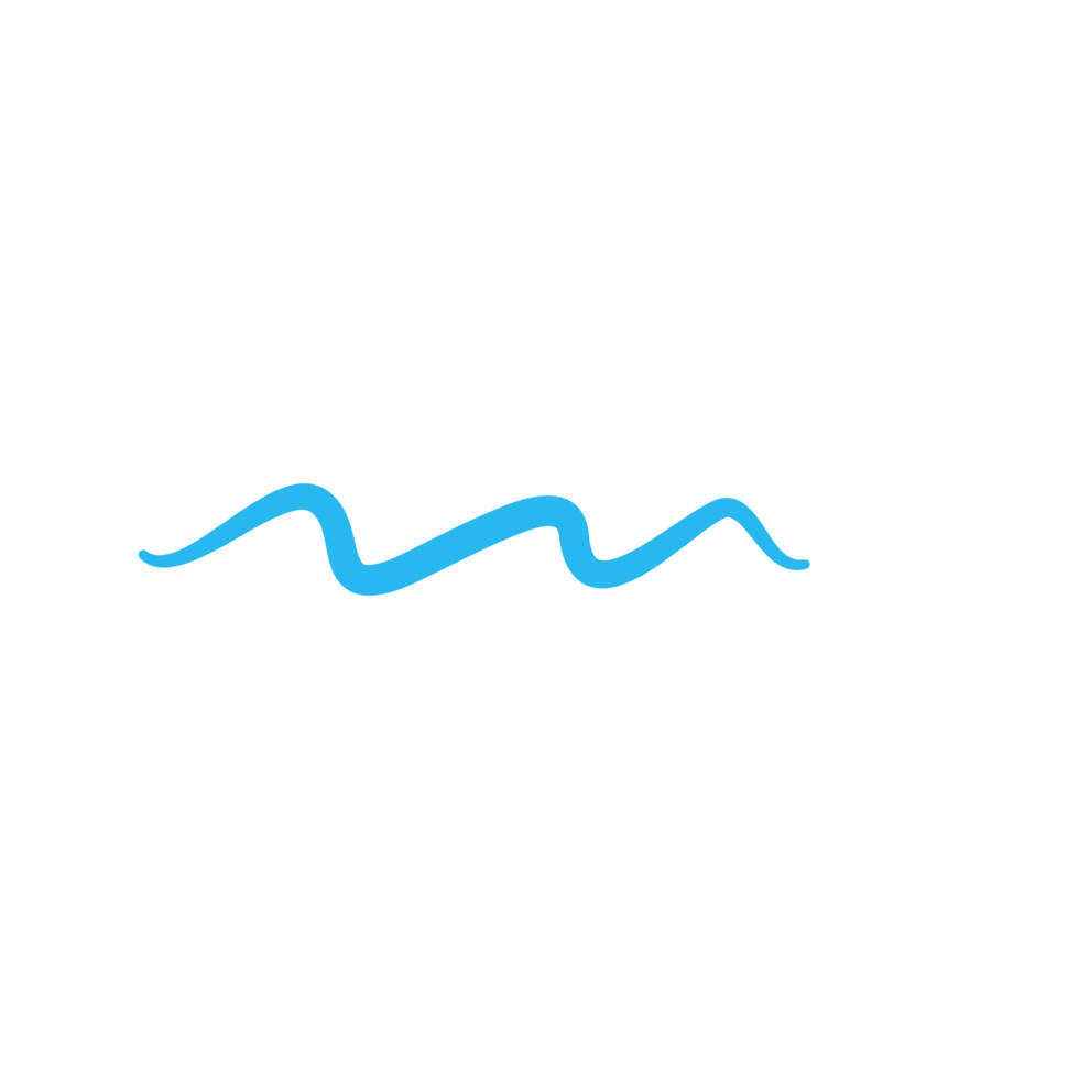 blue water wave line icon in the sea png