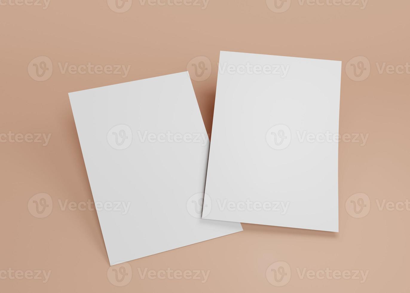 Flyer and letterhead mockup photo