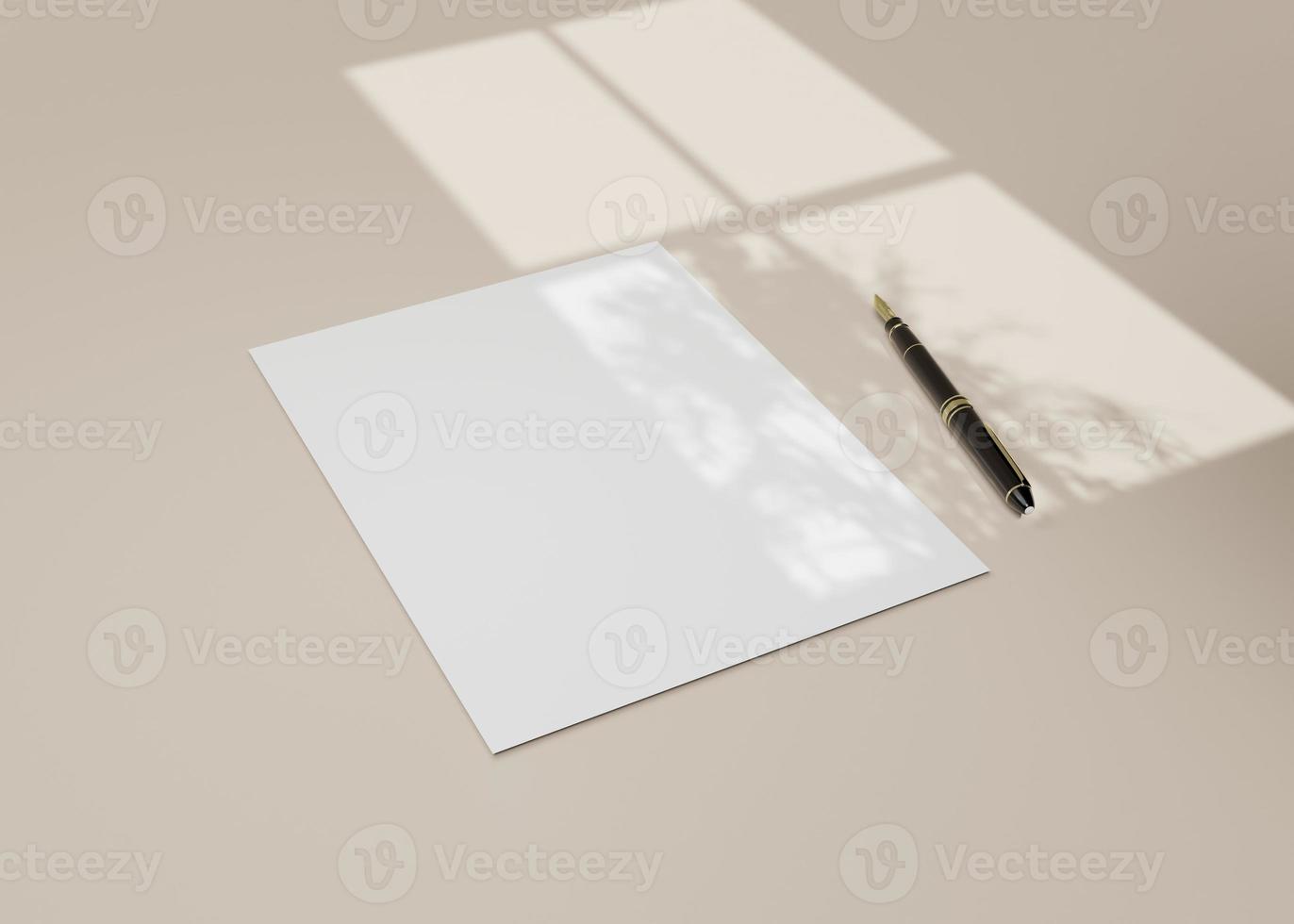 Flyer and letterhead mockup photo