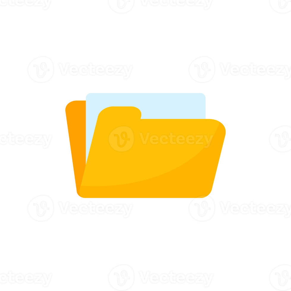 Yellow folders for organizing documents. sorting large amounts of data png