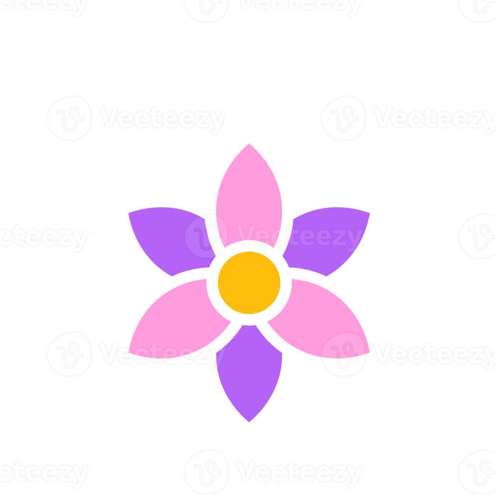 silhouette de fleur épanouie. fleurs simples pour une belle décoration png
