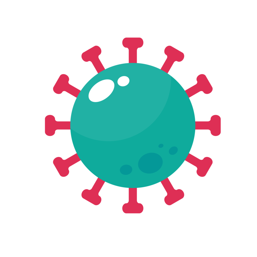 Covid-19 icon Viruses that are spread through coughing or sneezing Simple flat design png