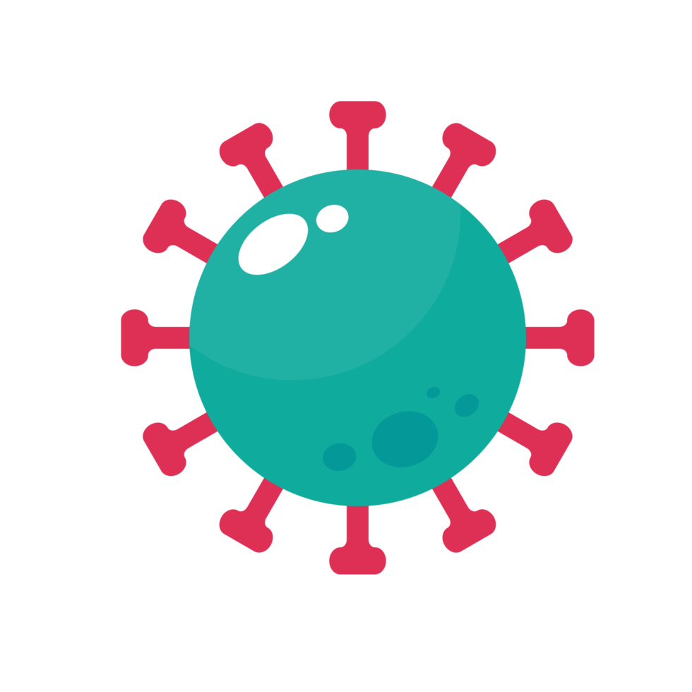 covid-19 icoon virussen dat zijn verspreiding door hoesten of niezen gemakkelijk vlak ontwerp png