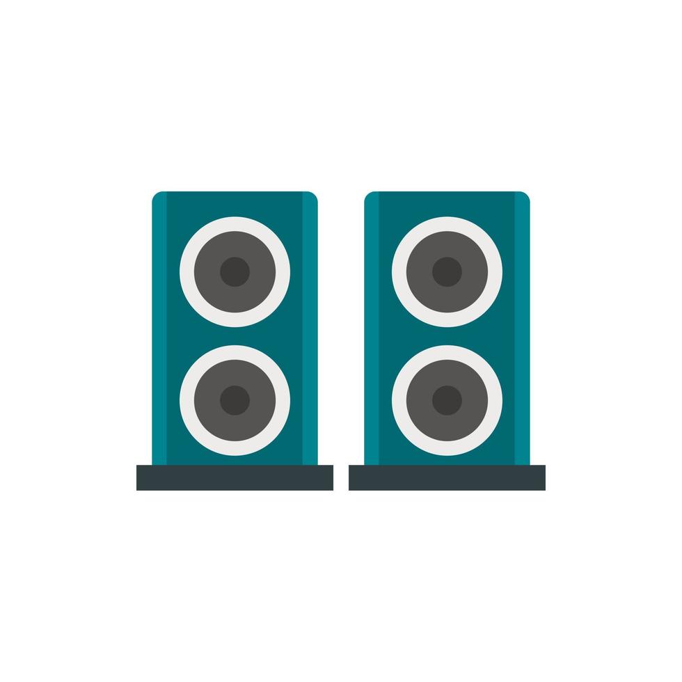 Two audio speakers icon in flat style vector