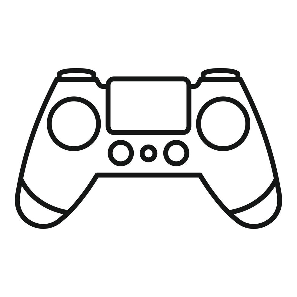 Entertainment gamepad icon, outline style vector