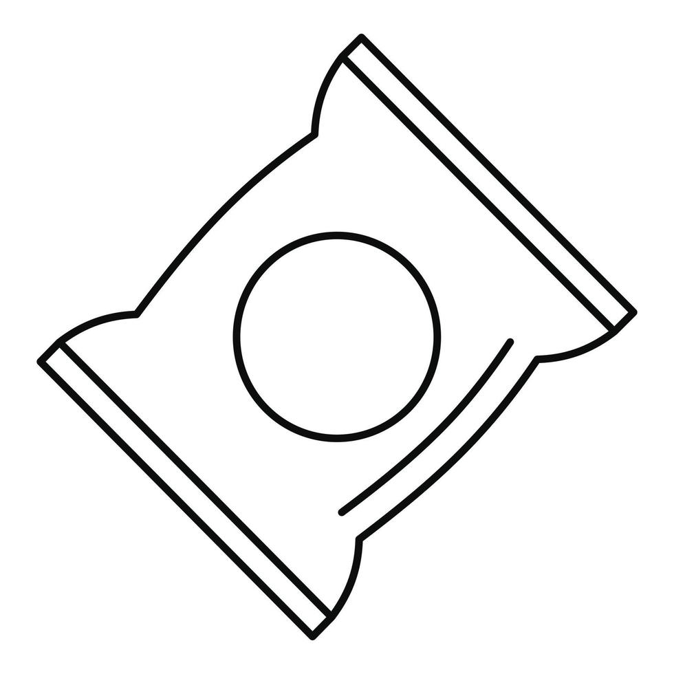 Chips pack icon, outline style vector