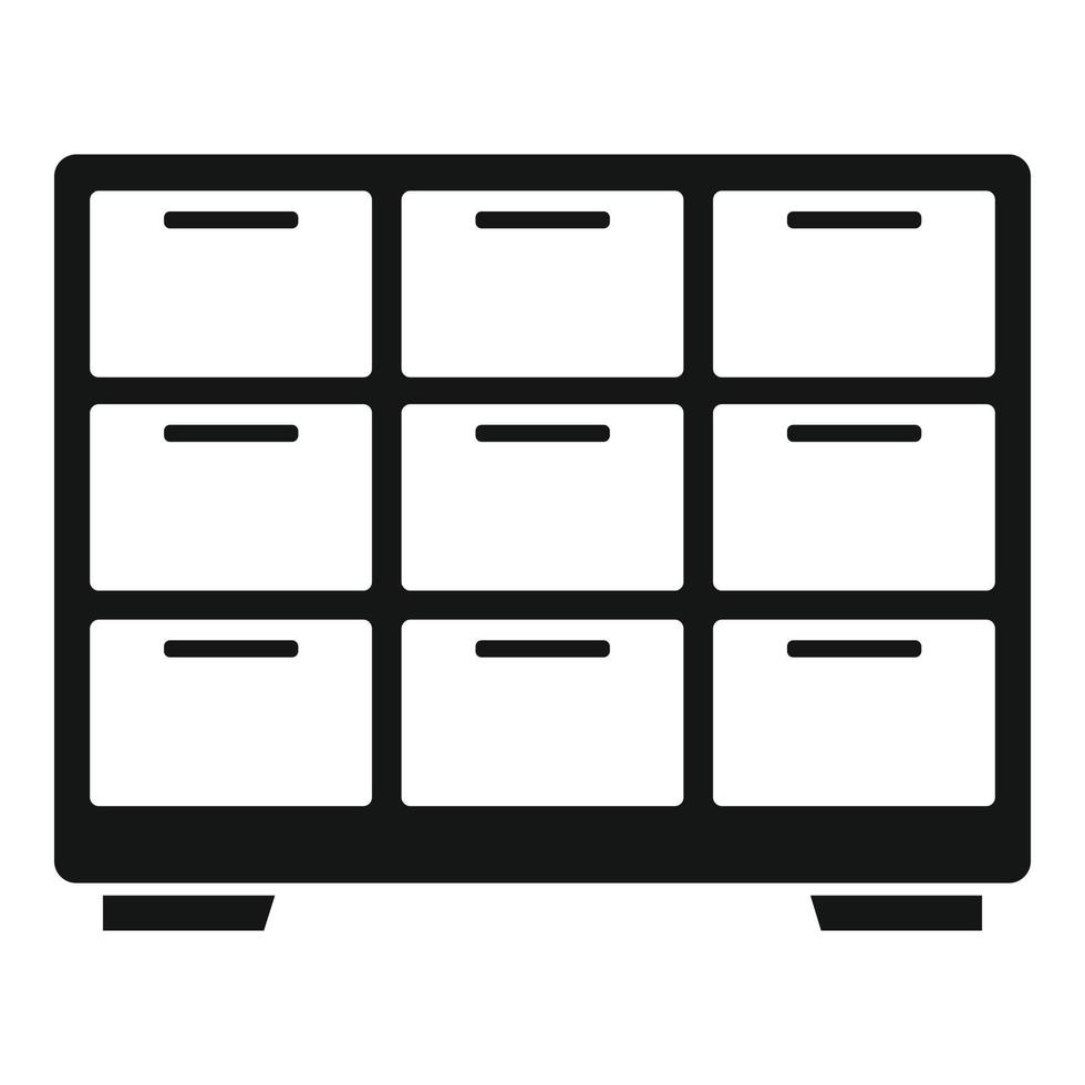Storage bank boxes icon, simple style vector