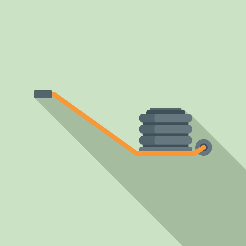 Pneumatic jack-screw icon, flat style vector