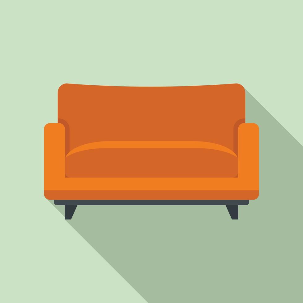 Sofa armchair icon, flat style vector