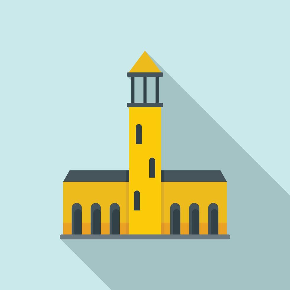 Swedish old building icon, flat style vector