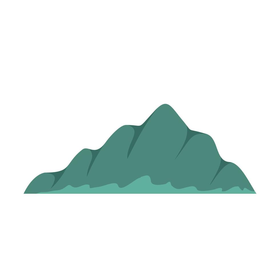 icono de paisaje de montaña, estilo plano. vector