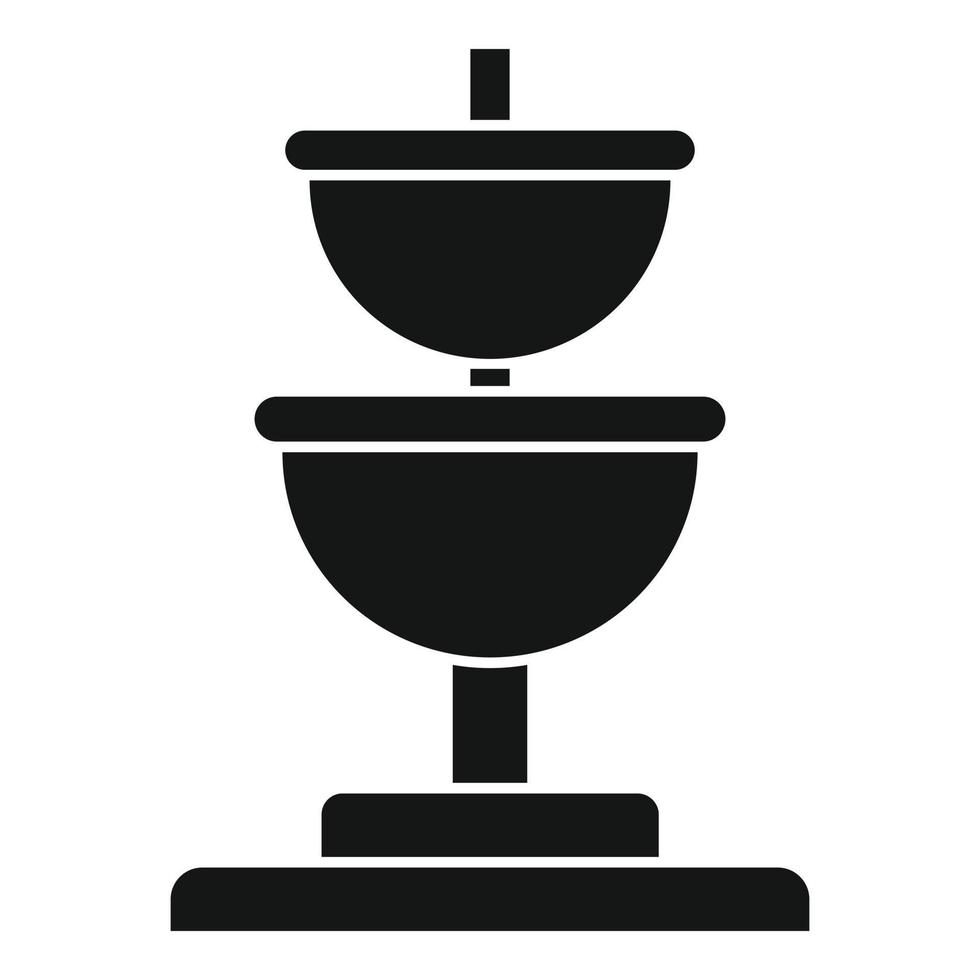 Public drinking fountain icon, simple style vector