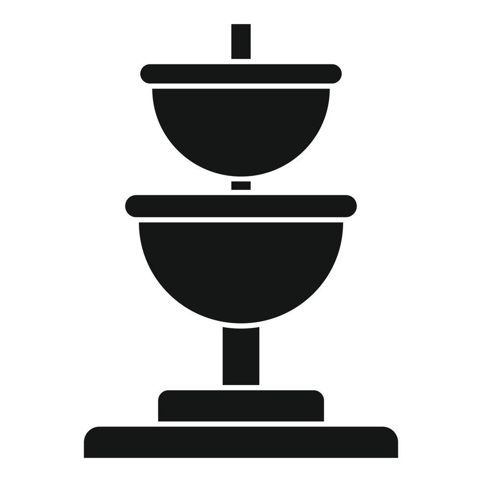 icono de fuente de agua potable pública, estilo simple vector