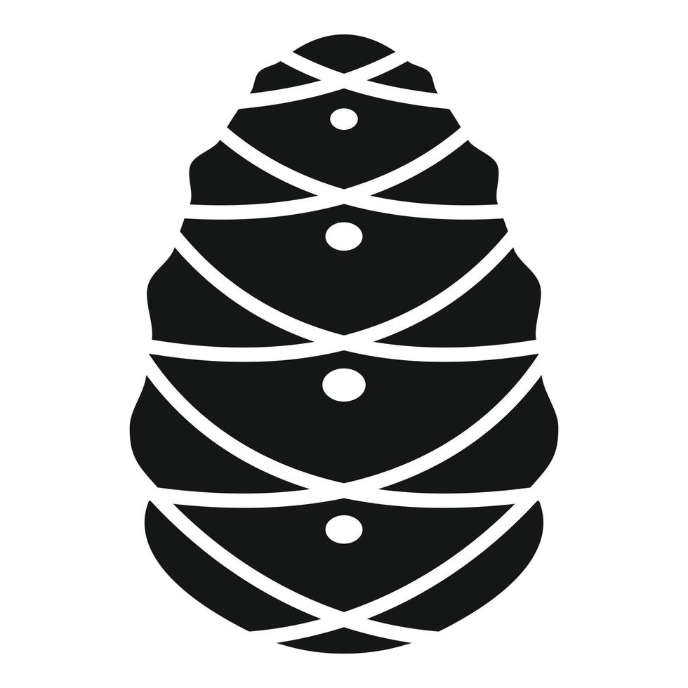 Fir tree cone icon, simple style vector