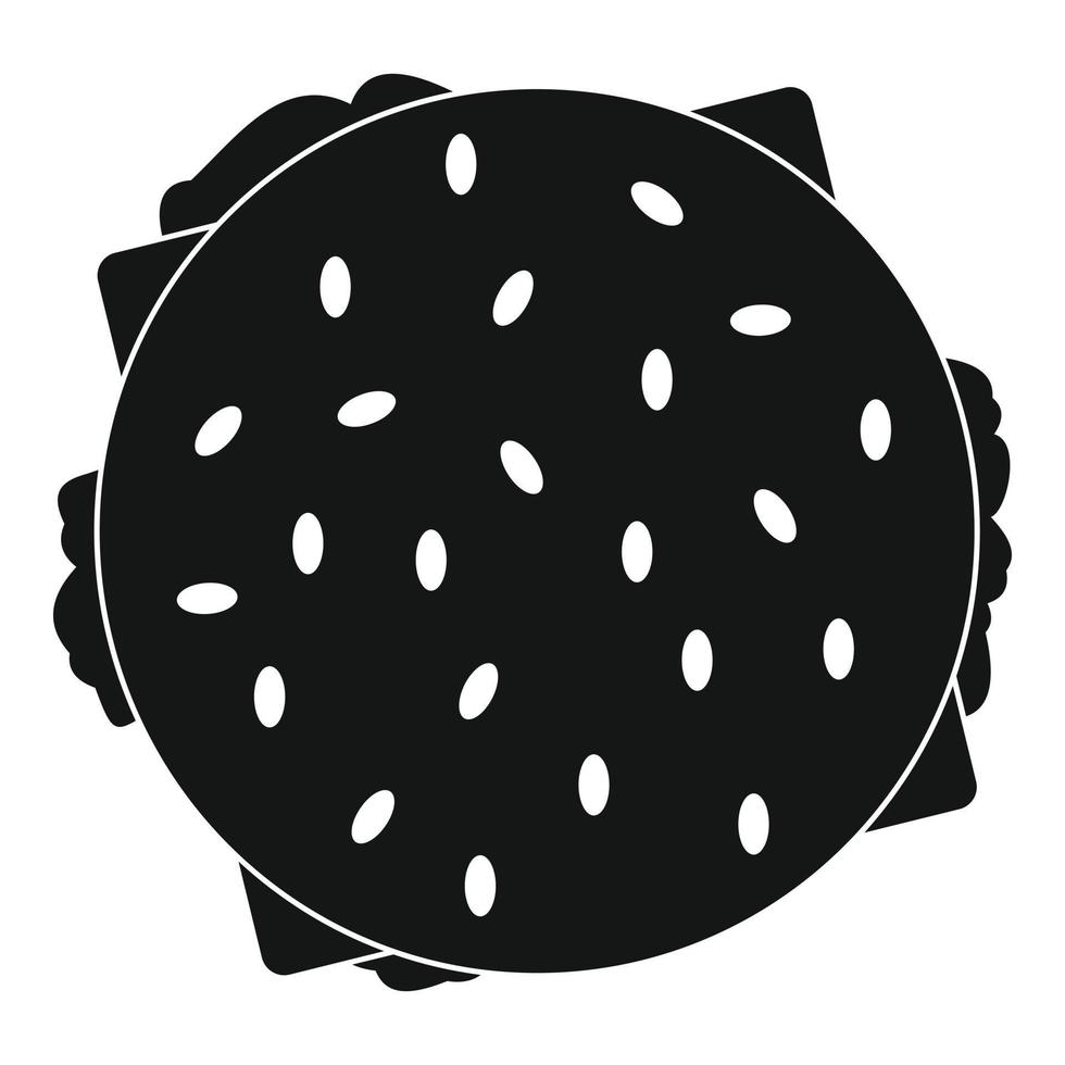 icono de hamburguesa de vista superior, estilo simple vector