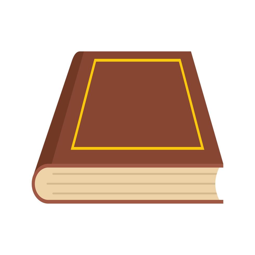 icono de libro cerrado, estilo plano vector