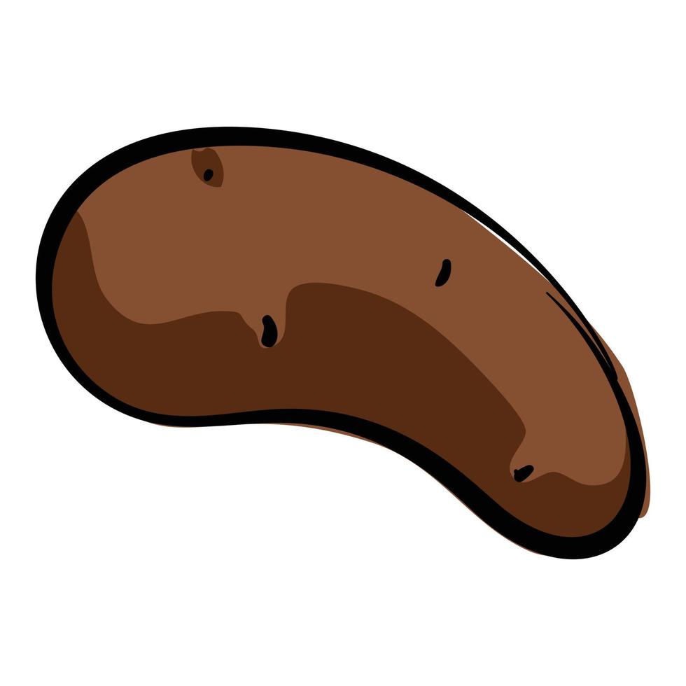 Fresh potato icon, cartoon style vector