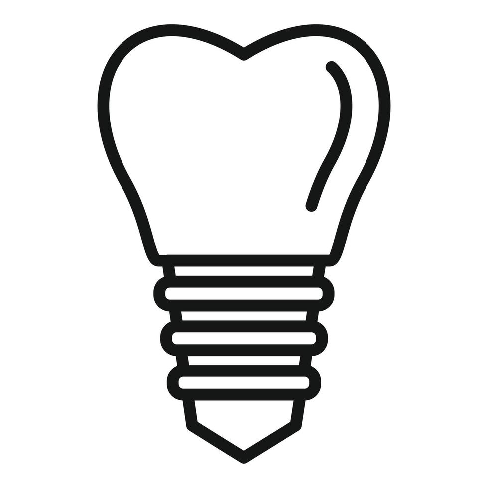 Implant tooth icon, outline style vector